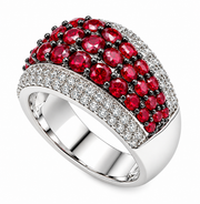 Anello a Fascia Fucsia Sovrani
