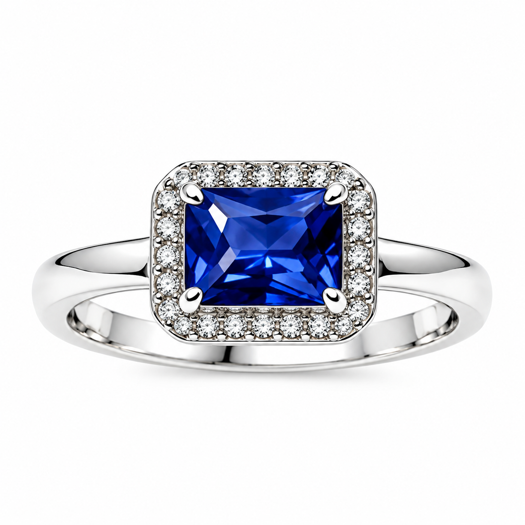Anello Punto Luce Blu Sovrani