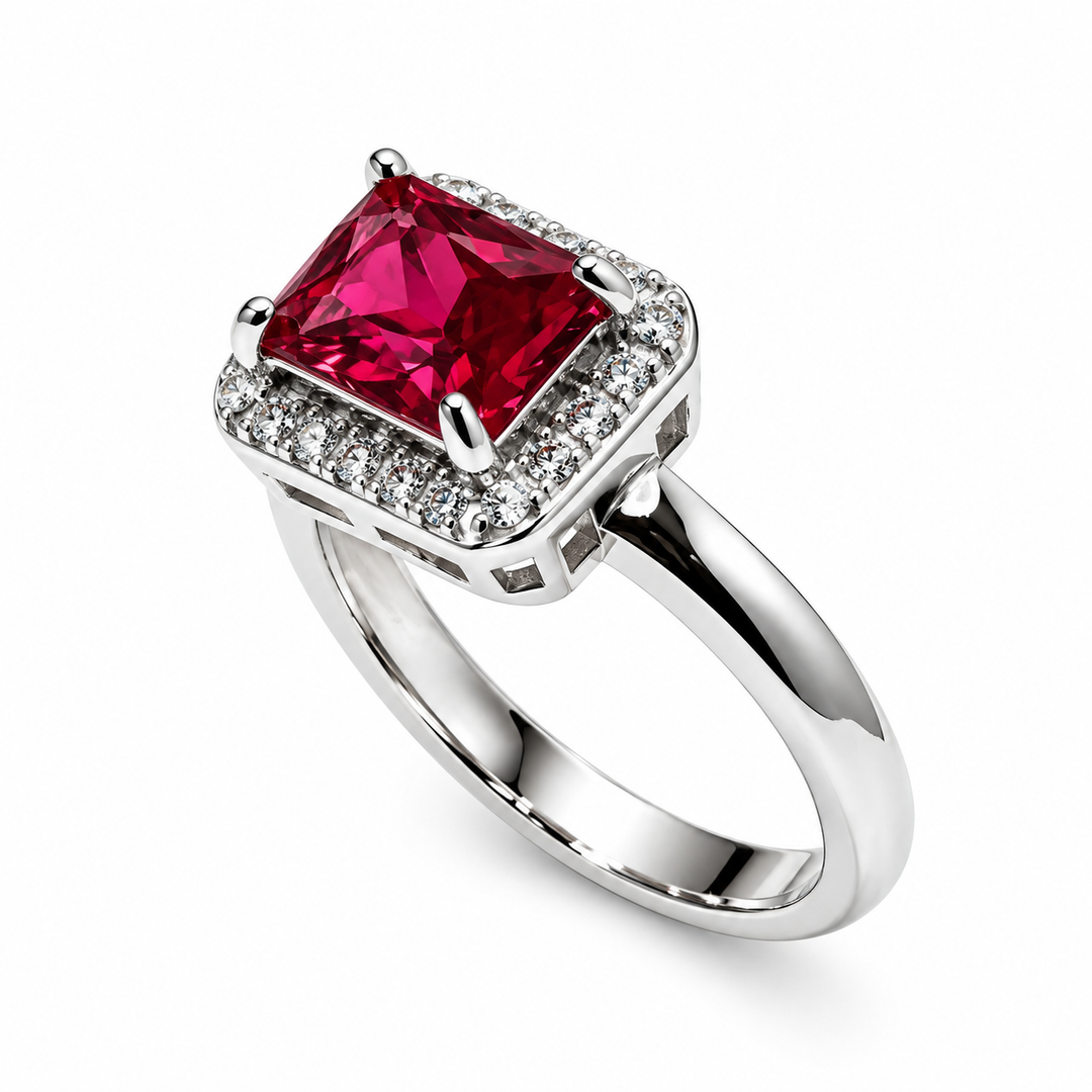 Anello Punto Luce Rosso Sovrani