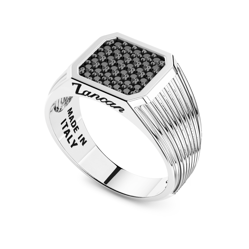 Anello chevalier Zancan in Argento 925