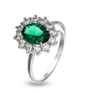 Anello in Oro Bianco con Zirconi