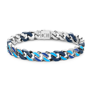 Bracciale a grumette Zanca in Argento e Ceramica con Maglie Smaltate