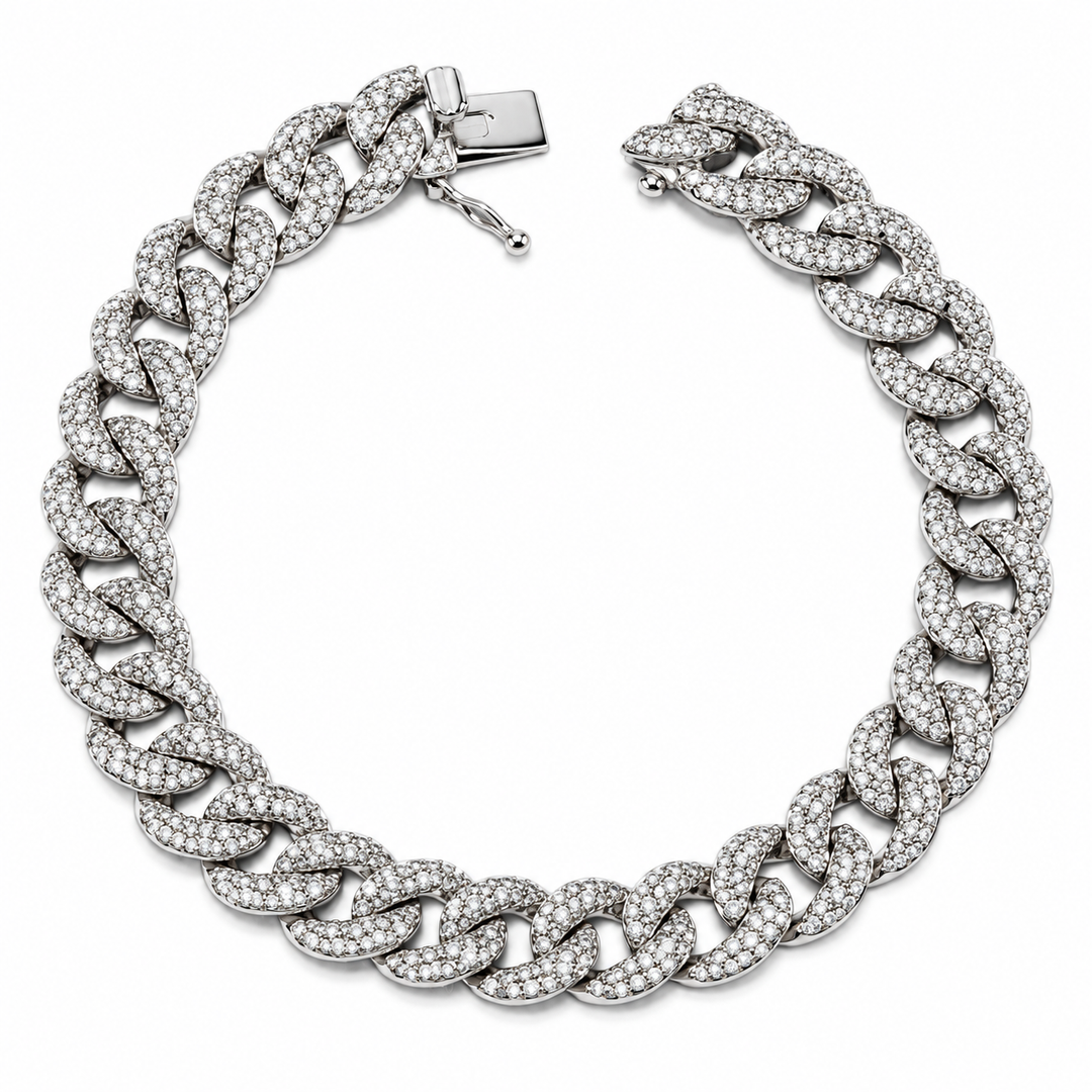 Bracciale maglia Grumette con Diamanti Crivelli