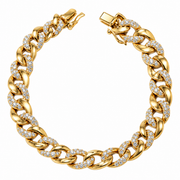 Bracciale maglia Grumette con Diamanti Crivelli