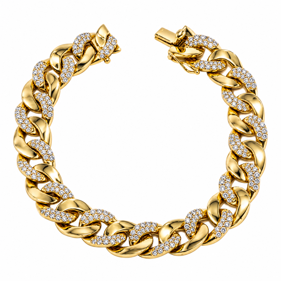 Bracciale maglia Grumette con Diamanti Crivelli