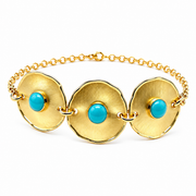 Bracciale con  Cerchi e  Pietre Turchesi Sovrani