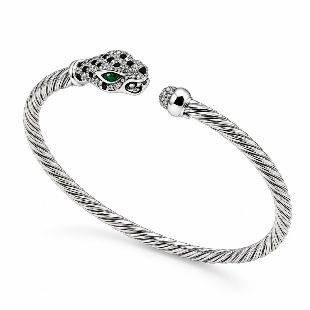 Bracciale Rigido con testa di Serpente Sovrani