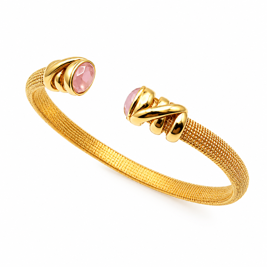 Bracciale Rigido in Argento Placcato Oro Sovrani