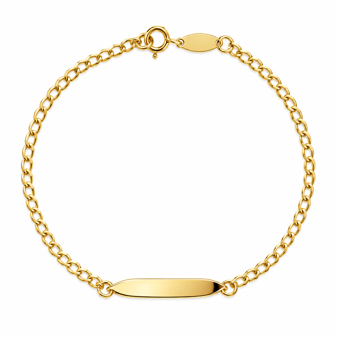 Bracciale con Targhetta in Oro Giallo 18 kt