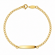 Bracciale con Targhetta in Oro Giallo 18 kt