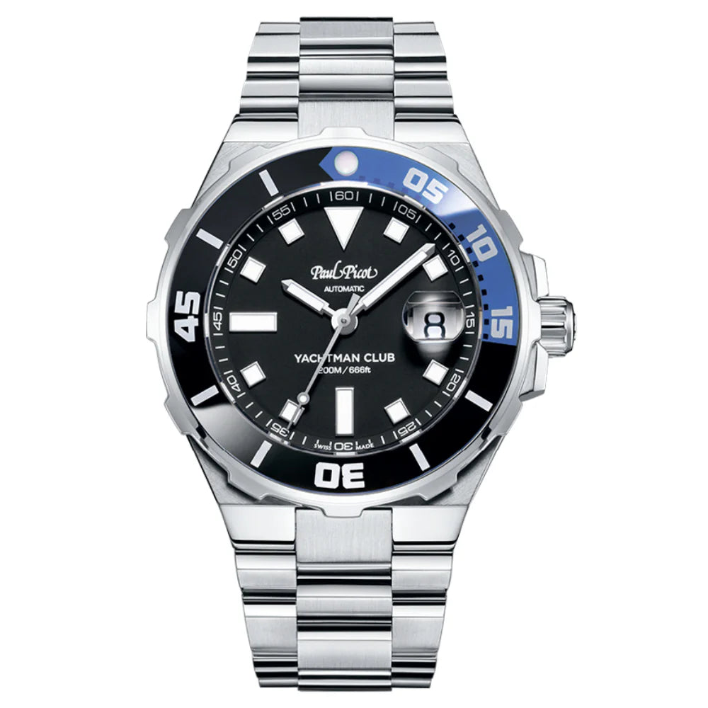 Orologio Uomo Paul Picot Automatico Yachtman Club Nero Blu