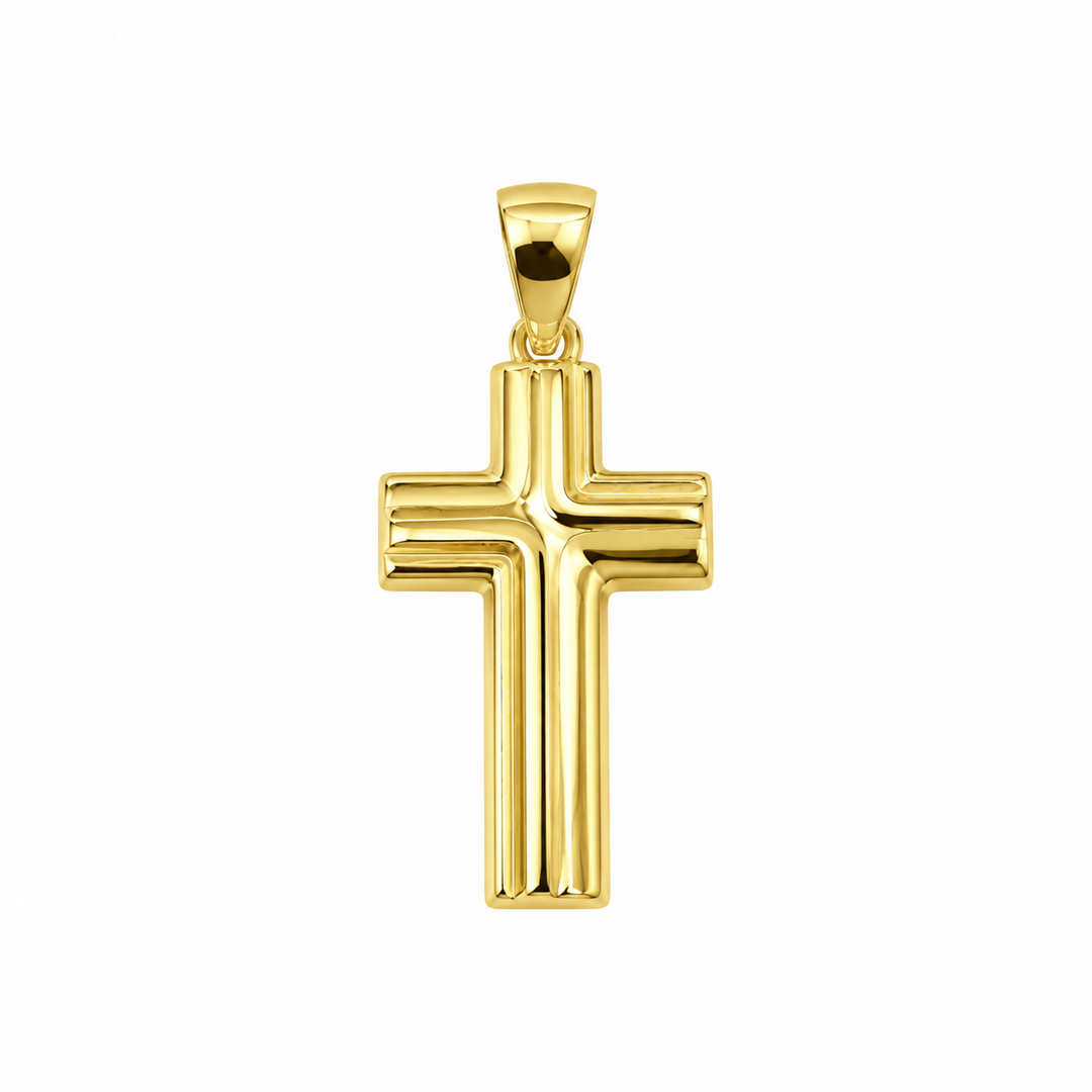 Ciondolo Croce in Oro Giallo 18 kt