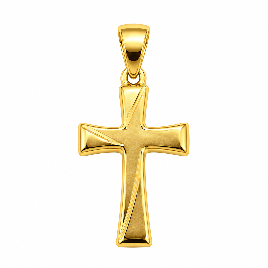 Ciondolo Croce in Oro Giallo 18 kt