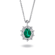 Collana con Smeraldo e Diamanti Crivelli
