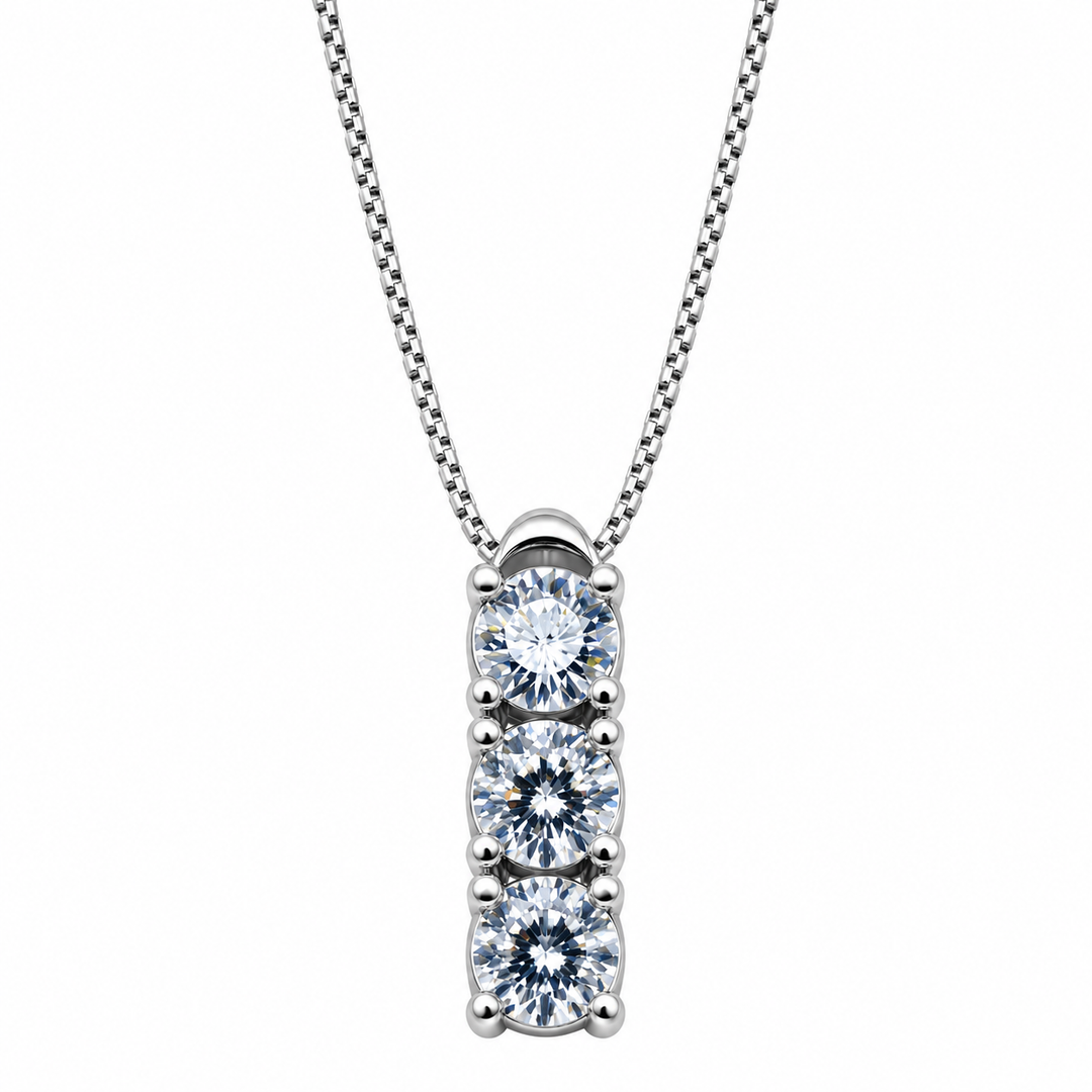 Collana Trilogy in Oro Bianco 18kt