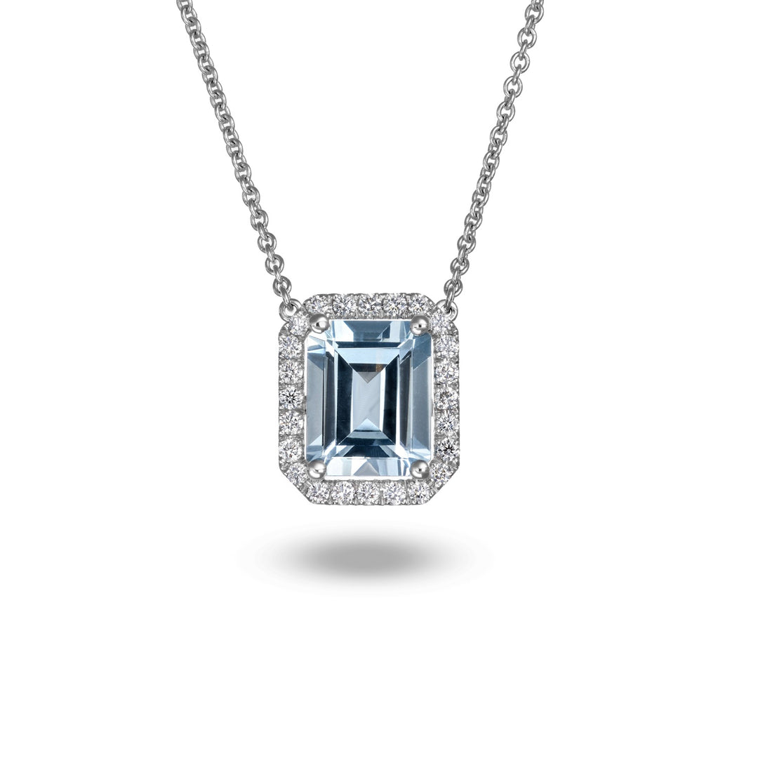 Collana con Acquamarina e Diamanti Crivelli