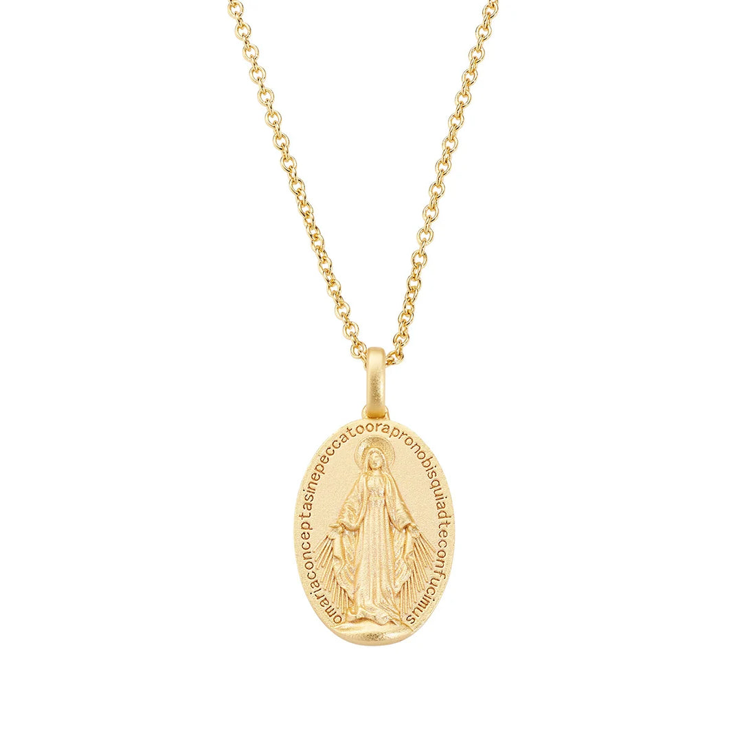 Collana Medaglia Miracolosa Dorata