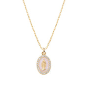 Collana mini Medaglia Miracolosa smaltata