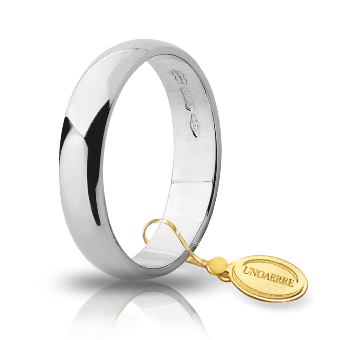 Fede Classica Larga Oro Bianco gr 4.0