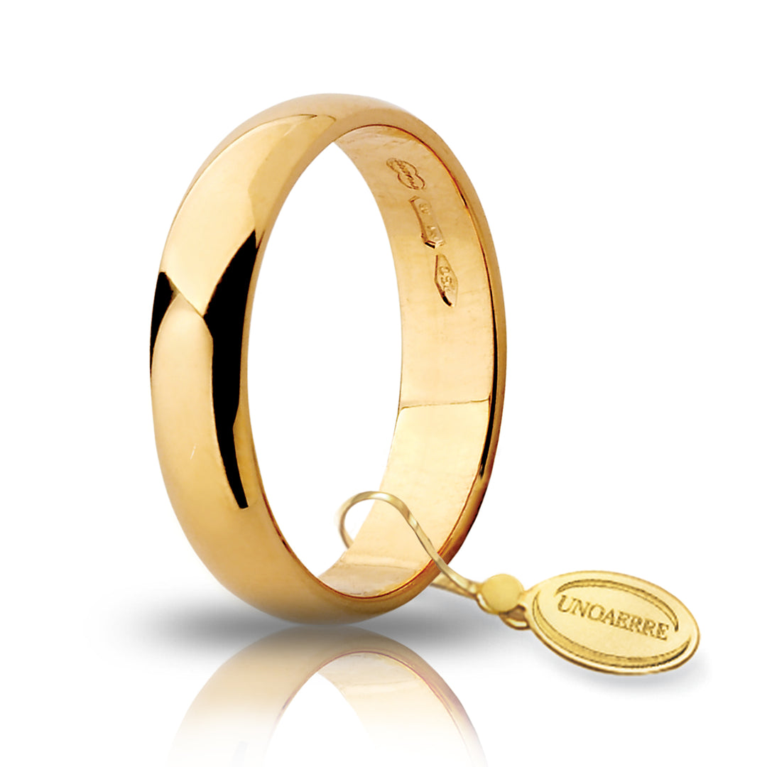 Fede Classica Larga in Oro Giallo