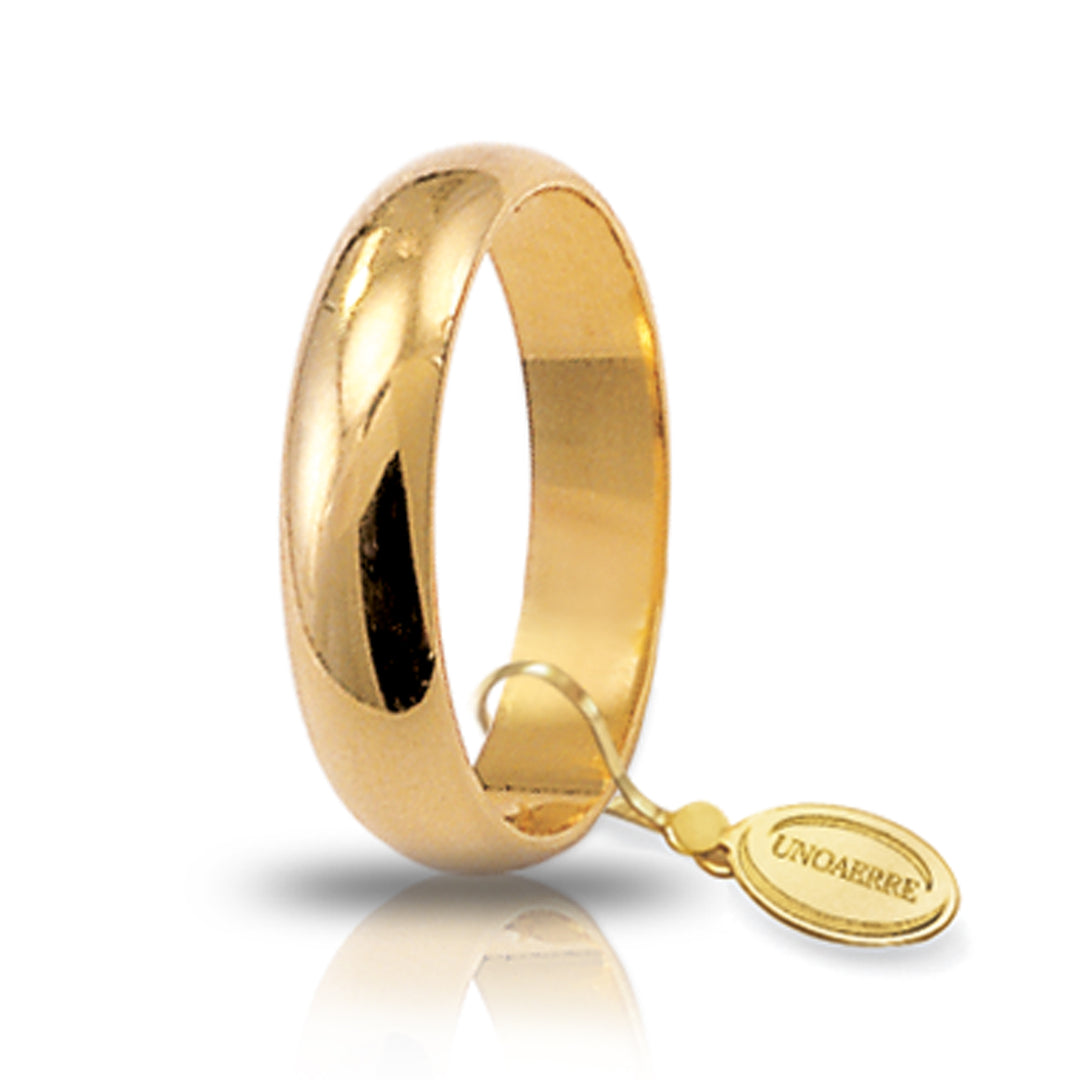 Fede Classica Larga in Oro Giallo