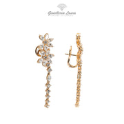 Orecchini Fiori Pendenti con Diamanti Crivelli