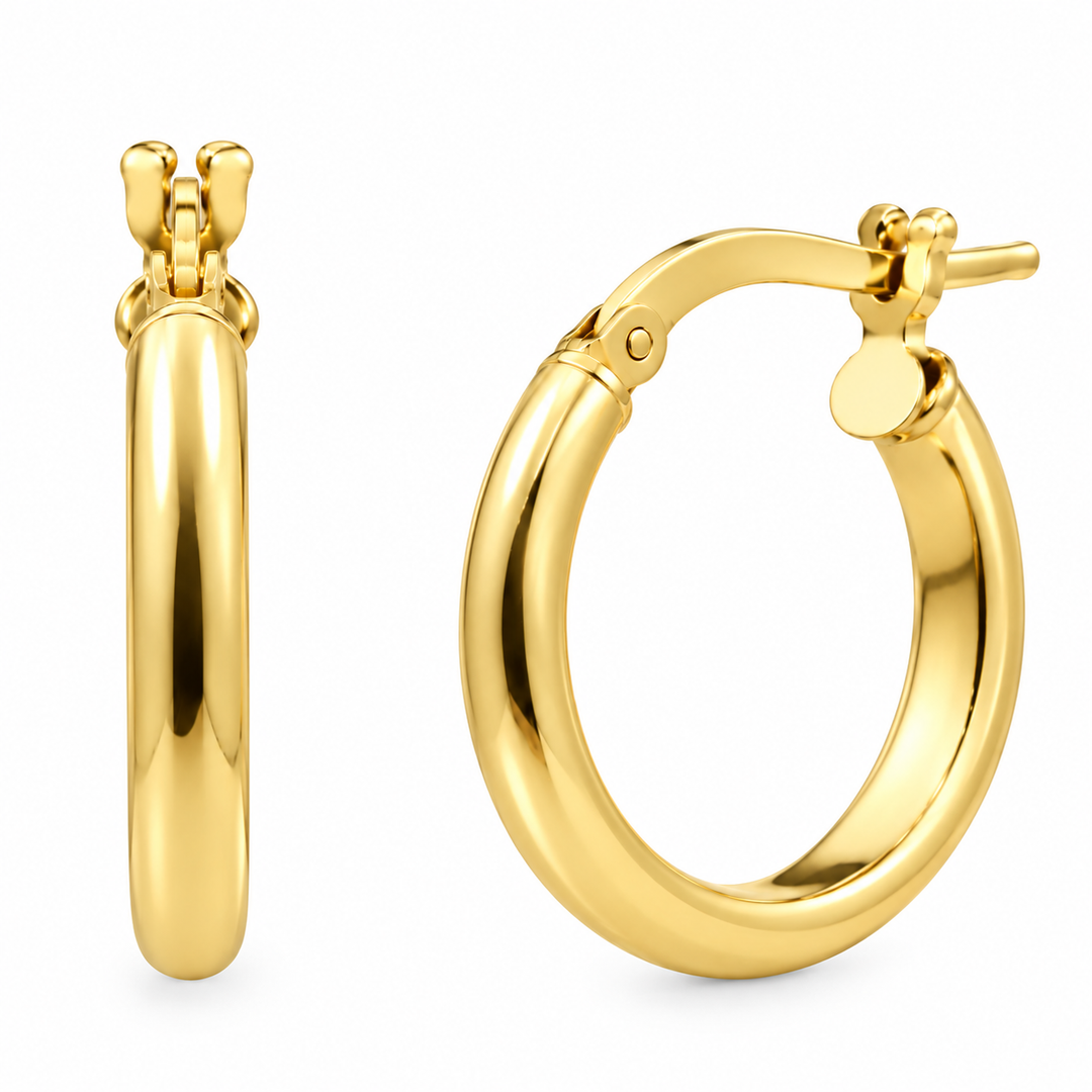 Orecchini a Cerchio in Oro Giallo 18 kt