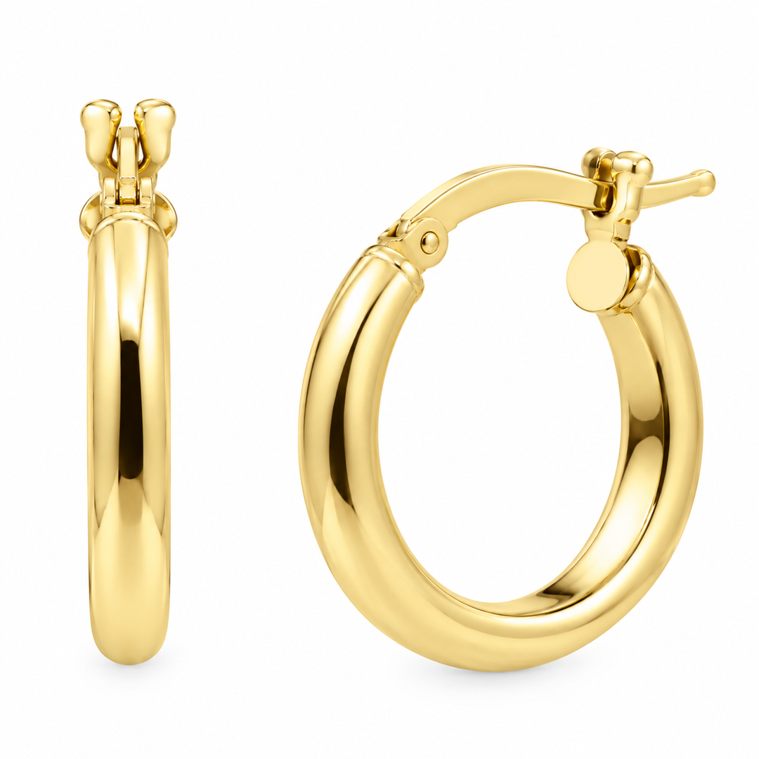 Orecchini a Cerchietto in Oro Giallo 18kt