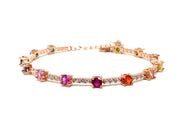 Bracciale Tennis Rainbow in Argento 925